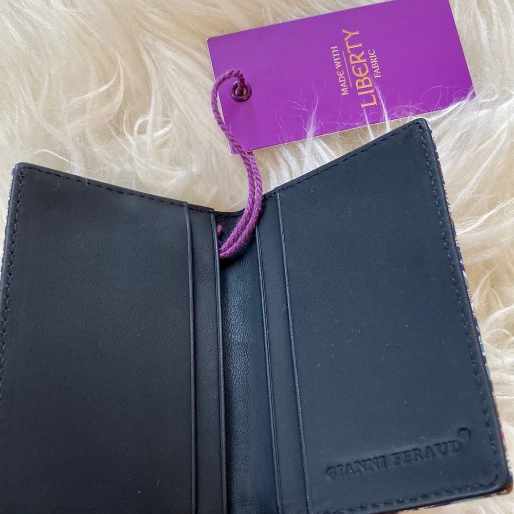 Gianni Feraud x Liberty London Cotton/Leather Card Wallet - Picture 6 of 7